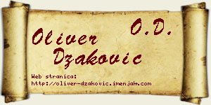 Oliver Džaković vizit kartica